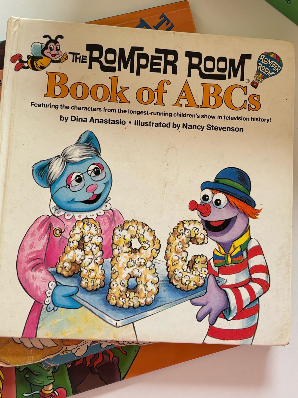 Vtg set of 2 romper room book of abcs 1985 first edition and Sesame Street Elmo